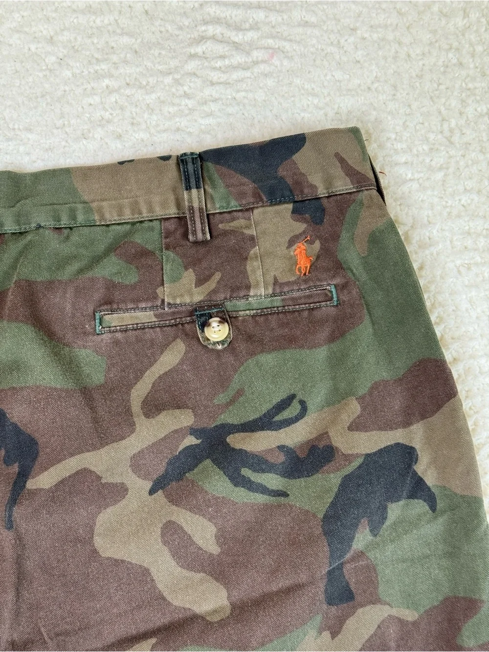 Polo Ralph Lauren Classic Cotton Twill Camo Green Chino Pants Men's Size 38x32 - Picture 10 of 12